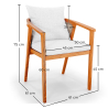 Buy Outdoor Teak Wood Chair with Cushions - Aran Natural 61322 in the United Kingdom