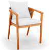 Buy Outdoor Teak Wood Chair with Cushions - Aran Natural 61322 home delivery