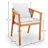 Buy Outdoor Teak Wood Chair with Cushions - Aran Natural 61322 - in the UK