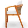 Buy Outdoor Teak Wood Chair with Cushions - Aran Natural 61322 in the United Kingdom