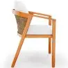 Buy Outdoor Teak Wood Chair with Cushions - Aran Natural 61322 in the United Kingdom