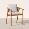 Buy Outdoor Teak Wood Chair with Cushions - Aran Natural 61322 - prices