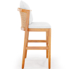 Buy High Outdoor Teak Wood Stool with Cushions - Aran Natural 61324 home delivery
