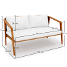 Buy Outdoor Teak Wood Sofa - 2/3 Seater - 140 CM - Aran Natural 61327 - prices