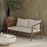 Buy Outdoor Teak Wood Sofa - 2/3 Seater - 140 CM - Aran Natural 61327 - prices