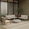 Buy Outdoor Teak Wood Sofa - 140 CM - Aran Natural 61327 in the United Kingdom