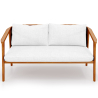 Buy Outdoor Teak Wood Sofa - 140 CM - Aran Natural 61327 - in the UK