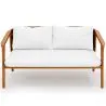 Buy Outdoor Teak Wood Sofa - 140 CM - Aran Natural 61327 - in the UK