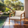 Buy Outdoor Teak Wood Armchair - Aran Natural 61325 - prices