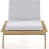 Buy Teak Wood Sun Lounger with Cushion - Beth Natural 61329 with a guarantee