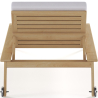 Buy Teak Wood Sun Lounger with Cushion - Beth Natural 61329 - in the UK