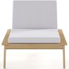 Buy Teak Wood Sun Lounger with Cushion - Beth Natural 61329 - in the UK