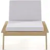 Buy Teak Wood Sun Lounger with Cushion - Beth Natural 61329 - in the UK