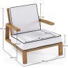 Buy Teak Outdoor Armchair - Audrey  Natural 61456 in the United Kingdom
