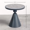 Buy Metal and Slate Side Table - Randall  Grey 61464 - prices