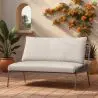 Buy Outdoor Sofa 135cm - Aluminum and Synthetic Rattan - Brewa Grey 61463 - prices
