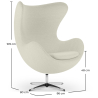 Buy Armchair with armrests - Bouclé upholstery - Bold White 61468 in the United Kingdom