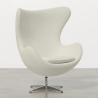 Buy Armchair with armrests - Bouclé upholstery - Bold White 61468 in the United Kingdom