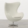 Buy Armchair with armrests - Bouclé upholstery - Bold White 61468 - in the UK