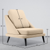 Buy Velvet Upholstered Armchair - Scandinavian Style - Luxe Plaza White 61479 - in the UK