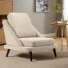 Buy Velvet Upholstered Armchair - Scandinavian Style - Luxe Plaza White 61479 - prices