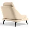 Buy Velvet Upholstered Armchair - Scandinavian Style - Luxe Plaza White 61479 home delivery