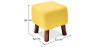 Buy Jonah scandinavian style Footstool - Fabric Yellow 55340 - in the UK