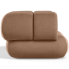 Buy Velvet Upholstered Armchair - Modern Style - Curve Premium Cream 61487 in the United Kingdom