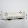Buy Bouclé Upholstered Sofa - Modern Style - 2/3 Seater - Curved Premium White 61488 in the United Kingdom