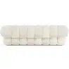 Buy Bouclé Upholstered Sofa - Modern Style - 2/3 Seater - Curved Premium White 61488 home delivery