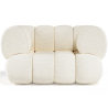 Buy Armchair Upholstered in Bouclé Fabric - Modern Style - Curve Premium White 61489 - in the UK