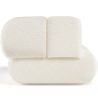 Buy Armchair Upholstered in Bouclé Fabric - Modern Style - Curve Premium White 61489 at MyFaktory