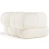 Buy Armchair Upholstered in Bouclé Fabric - Modern Style - Curve Premium White 61489 in the United Kingdom