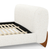 Buy Double bed 160x200 CM - Upholstered in Bouclé Fabric - Emma White 61452 at MyFaktory