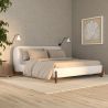 Buy Double bed 160x200 CM - Upholstered in Bouclé Fabric - Emma White 61452 - in the UK