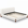 Buy Double bed 180x200 CM - Upholstered in Bouclé Fabric - Dream White 61453 - in the UK