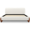 Buy Double bed 180x200 CM - Upholstered in Bouclé Fabric - Dream White 61453 home delivery