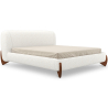 Buy Double bed 180x200 CM - Upholstered in Bouclé Fabric - Dream White 61453 in the United Kingdom