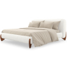 Buy Double bed 180x200 CM - Upholstered in Bouclé Fabric - Dream White 61453 - prices