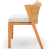 Buy Outdoor Teak Dining Chair with Cushions - Lesley Natural 61323 - prices