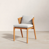 Buy Outdoor Teak Dining Chair with Cushions - Lesley Natural 61323 - prices