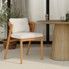 Buy Outdoor Teak Dining Chair with Cushions - Lesley Natural 61323 with a guarantee
