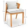Buy Outdoor Teak Dining Chair with Cushions - Lesley Natural 61323 with a guarantee