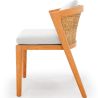 Buy Outdoor Teak Dining Chair with Cushions - Lesley Natural 61323 in the United Kingdom