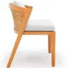 Buy Outdoor Teak Dining Chair with Cushions - Lesley Natural 61323 - in the UK