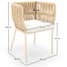 Buy Beige Outdoor Chair - Rope - Dexter Beige 61469 - in the UK