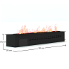 Buy Decorative Electric Fireplace with Water Vapor Flame - 50 cm Black 61519 in the United Kingdom