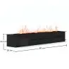 Buy Decorative Electric Fireplace with Water Vapor Flame - 60 cm Black 61520 at MyFaktory