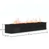Buy Decorative Electric Fireplace with Water Vapor Flame - 70 cm Black 61521 at MyFaktory