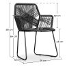 Buy Tropical Garden armchair - Black Legs Black 58538 in the United Kingdom